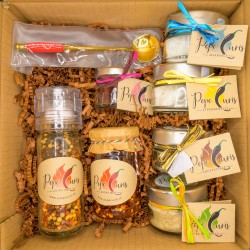 Geschenkset PepeCuris : Chili, Safran & 4 Gourmet-Salzspezialitäten