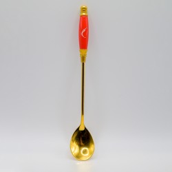 Set combinato di olio di peperoncino/salsa di peperoncino/hotsauce con cucchiaio ROSSO.