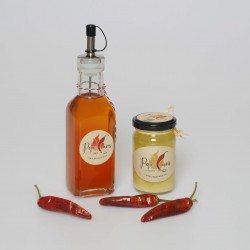 Huile de piment/huile épicée, 170ml et huile d'ail/Aglio-Olio 110ml - Commandez maintenant en ligne.