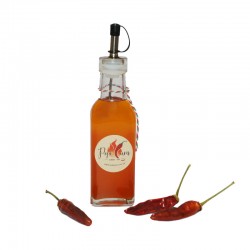 Huile de piment / Huile pour pizza / Huile épicée avec bec verseur en acier inoxydable 170ml - Essayez maintenant.
