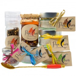 Geschenkset PepeCuris : Chili, Safran & 4 Gourmet-Salzspezialitäten