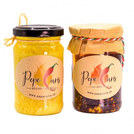 Huile de piment - huile d'ail - Aglio–Olio 110 ml chacun - Commandez maintenant.