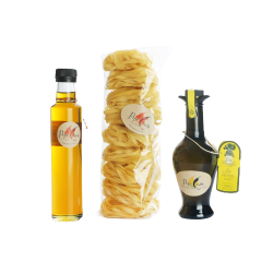 Geschenkset Friends: Handgemachte Pasta, Olivenöl & Chiliöl