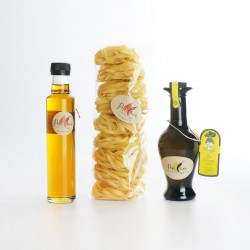 Coffret cadeau Chili Friends : Huile de piment, pâtes, huile d'olive.