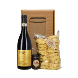 Amarone Wein Geschenkset: Premium Pasta & scharfes Chiliöl