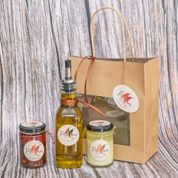 Salsa di peperoncino/olio di peperoncino/salsa piccante, olio all'aglio, olio al tartufo.