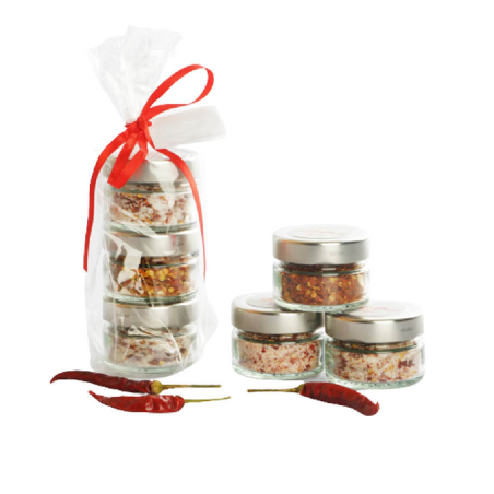 Chili-Selection Gewürzset: 2 Chilisalze & Chilipfeffer (Hot & Extra)